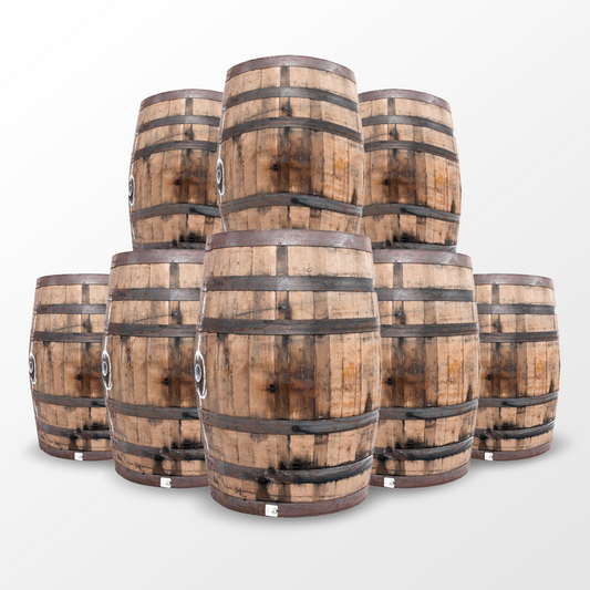 Set of 8 Grade A Whiskey Barrel Whole Authentic 53 Gallon