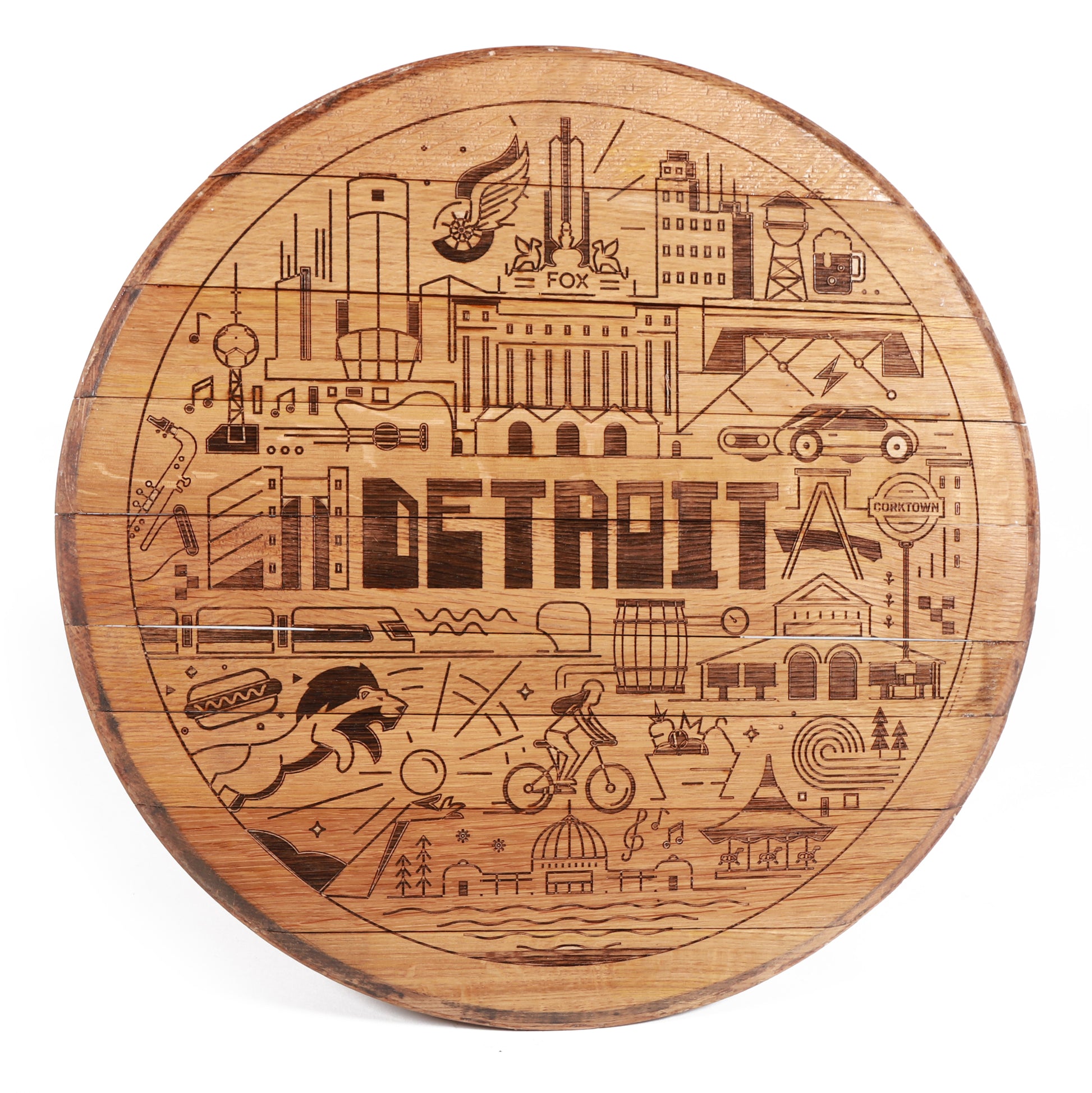 Detroit City Barrel Head - Motor City Barrels