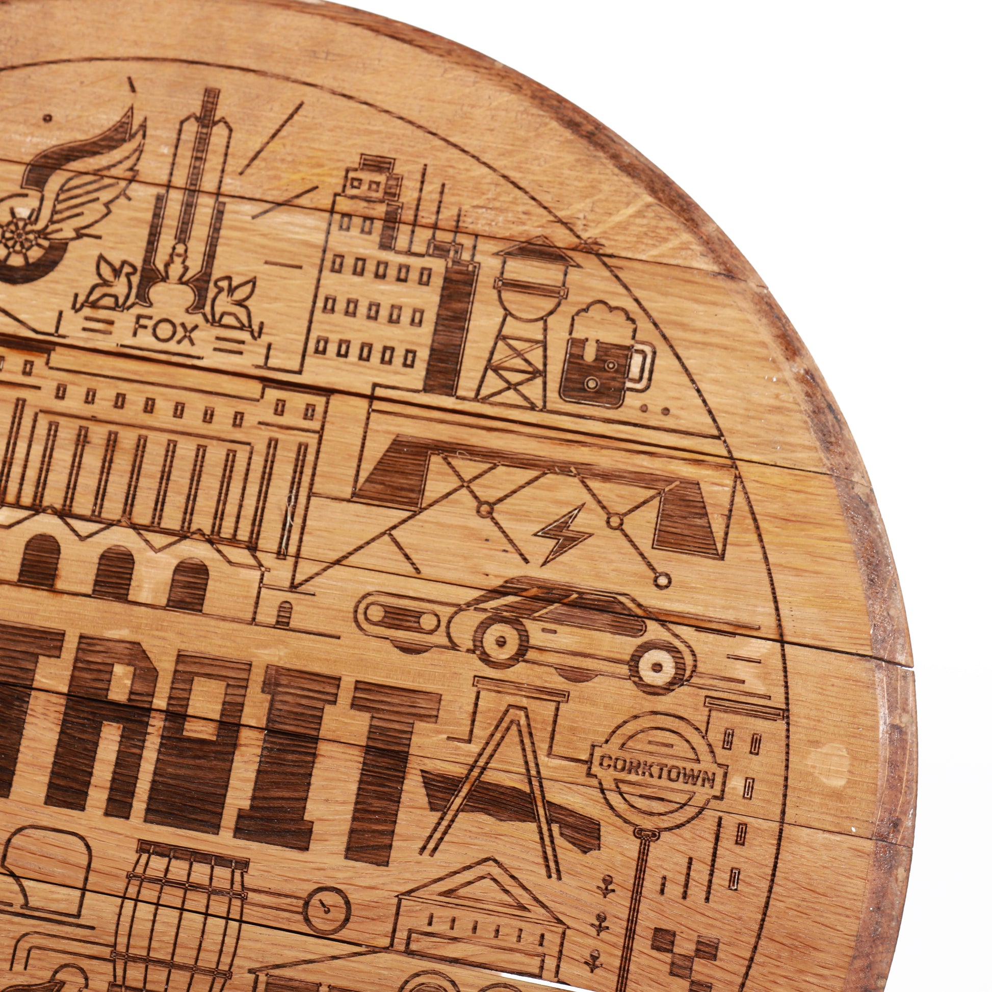 Detroit City Barrel Head - Motor City Barrels