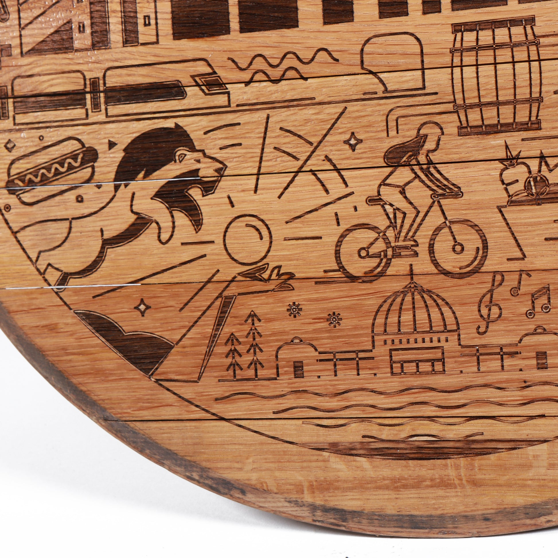 Detroit City Barrel Head - Motor City Barrels