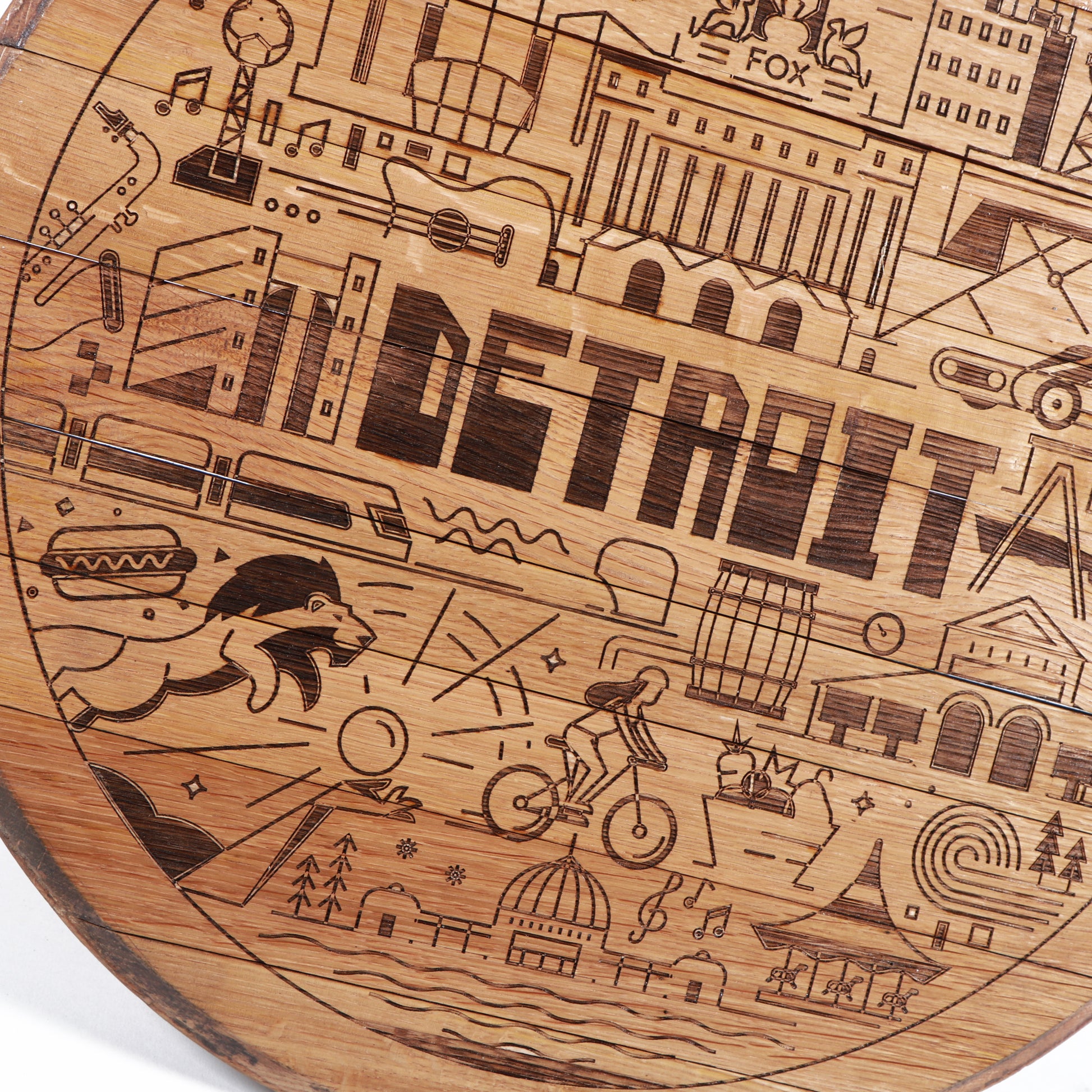 Detroit City Barrel Head - Motor City Barrels