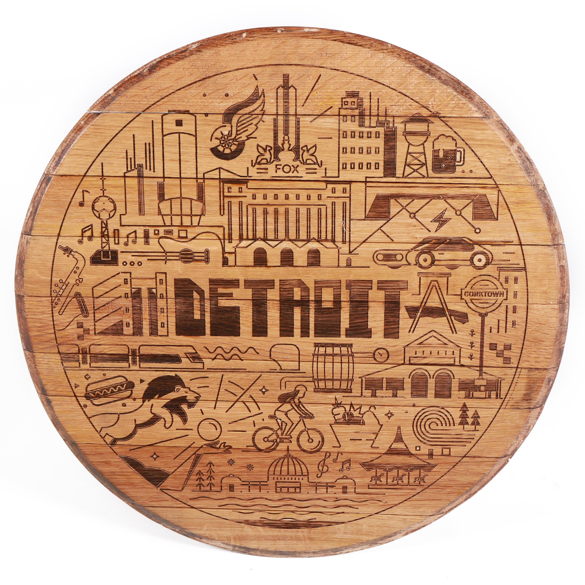 Detroit City Barrel Head - Motor City Barrels