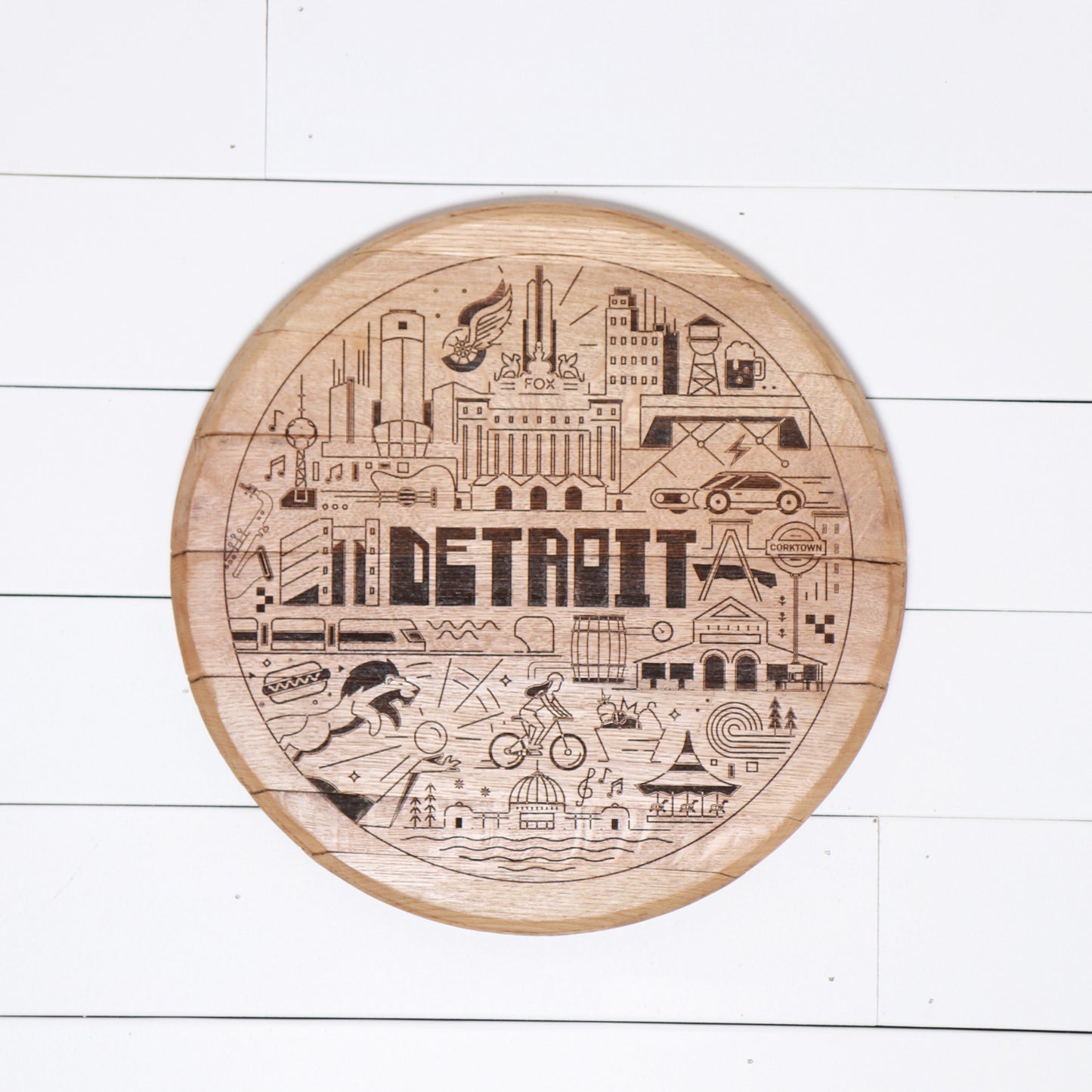 Detroit City Barrel Head - Motor City Barrels