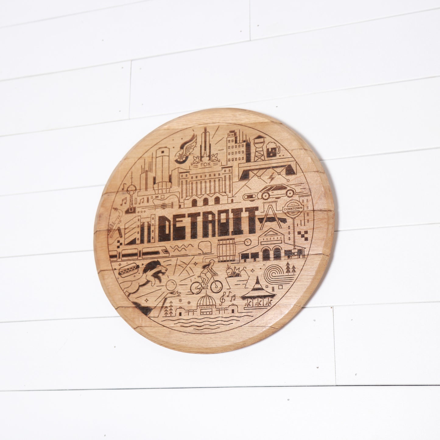 Detroit City Barrel Head - Motor City Barrels