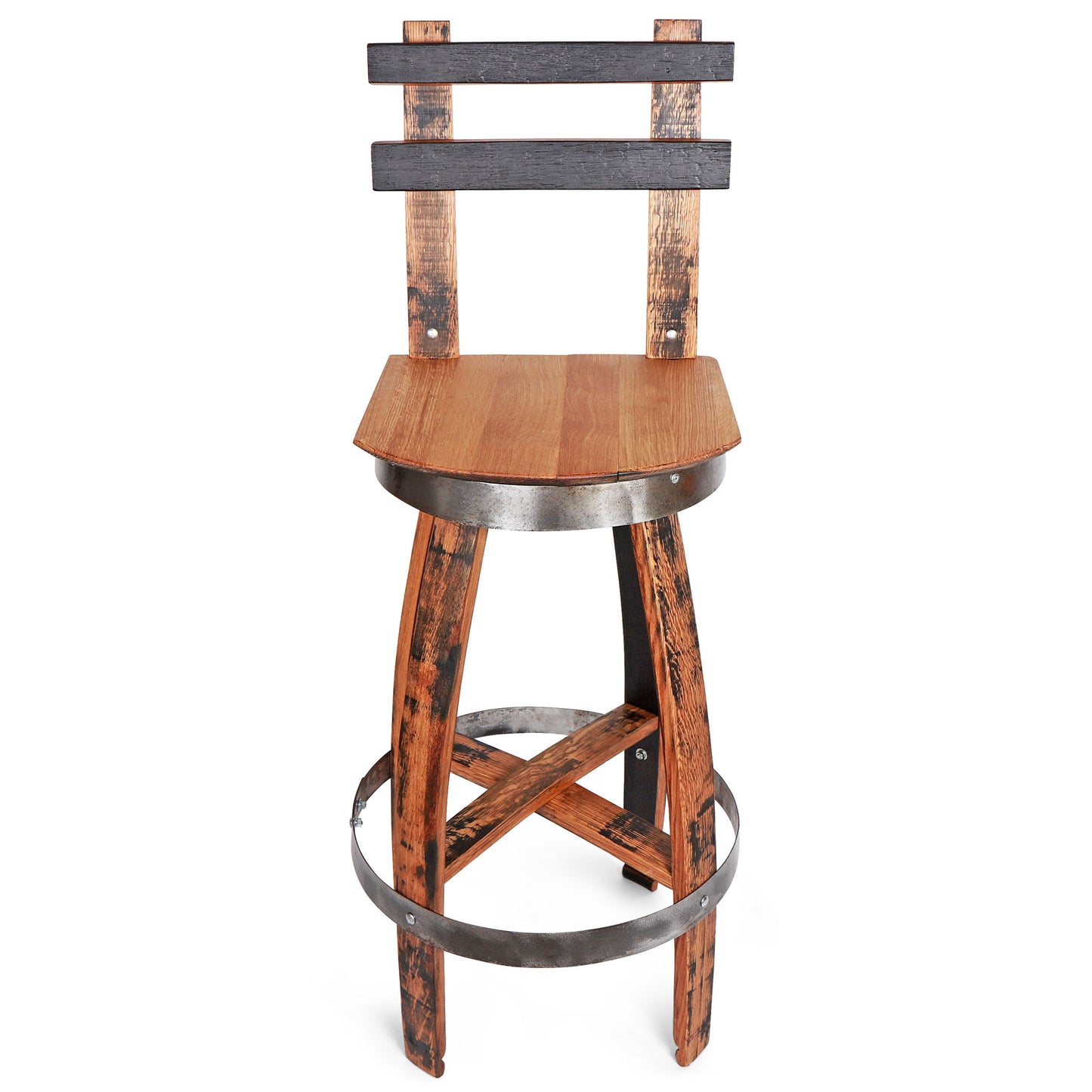 125 PROOF Bar Stool with Swivel Seat - Motor City Barrels