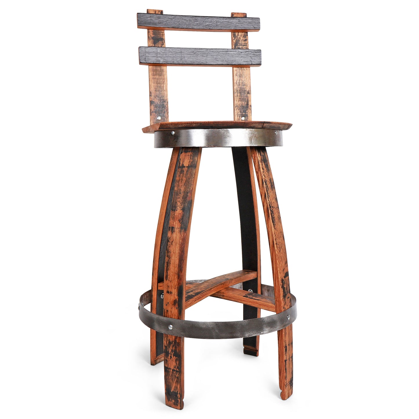 125 PROOF Bar Stool with Swivel Seat - Motor City Barrels