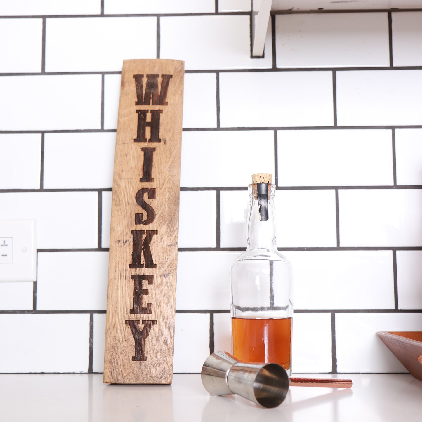 Whiskey Engraved Sign - Motor City Barrels