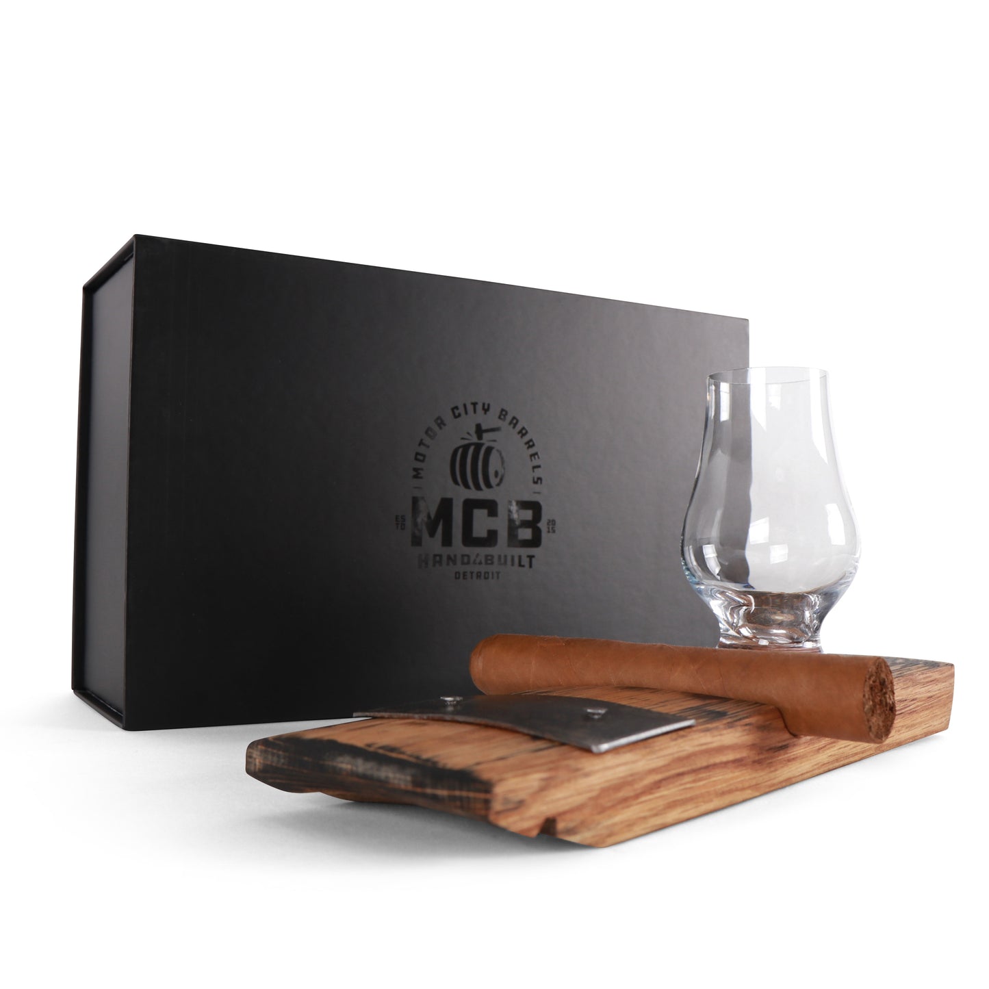 Cigar Holder with Dram Glass - Motor City Barrels