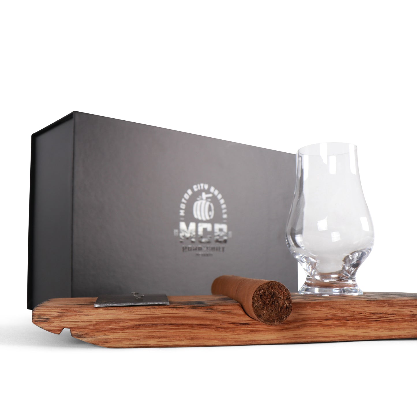 Cigar Holder with Dram Glass - Motor City Barrels