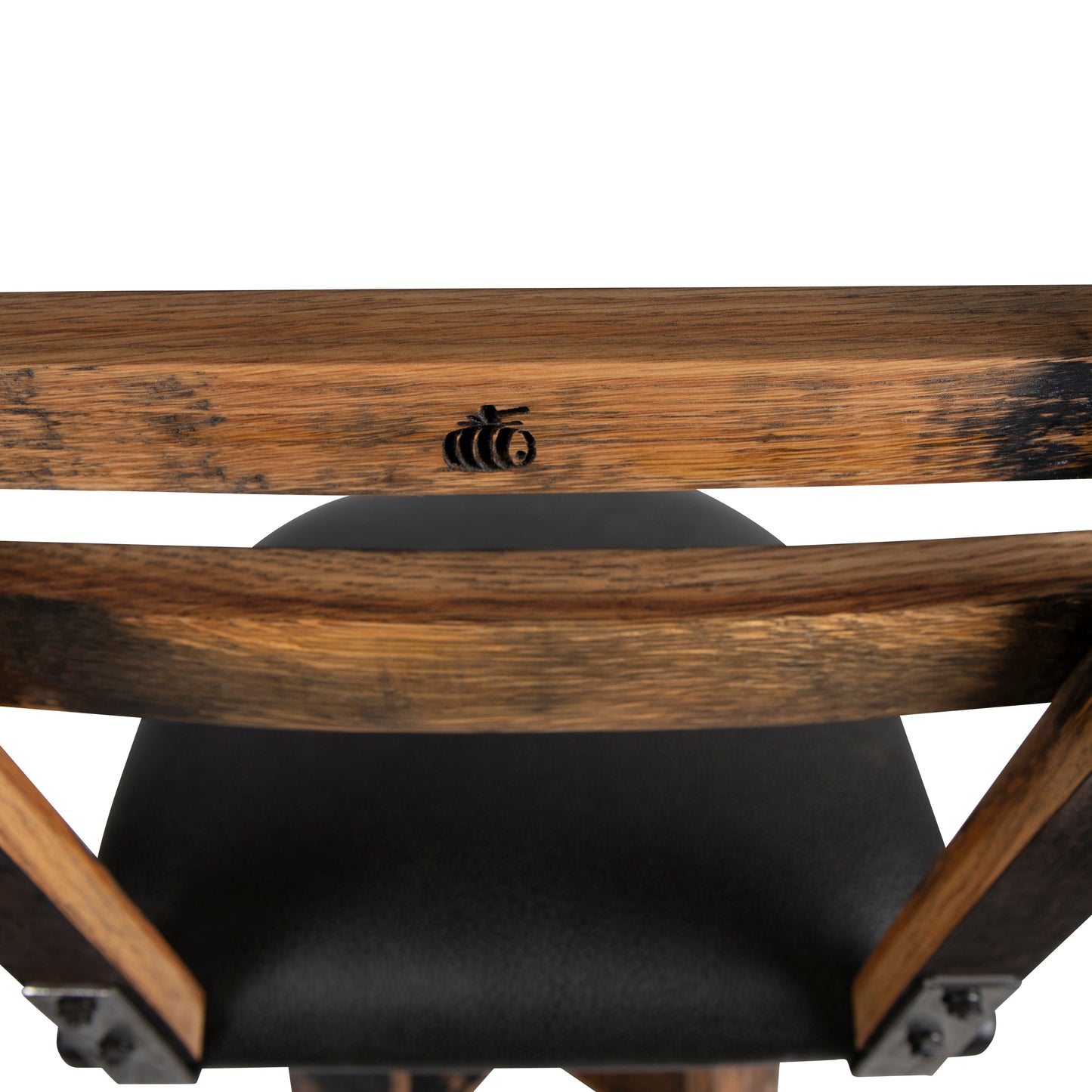 160 PROOF Bar Stool with Swivel Vinyl Seat - Motor City Barrels