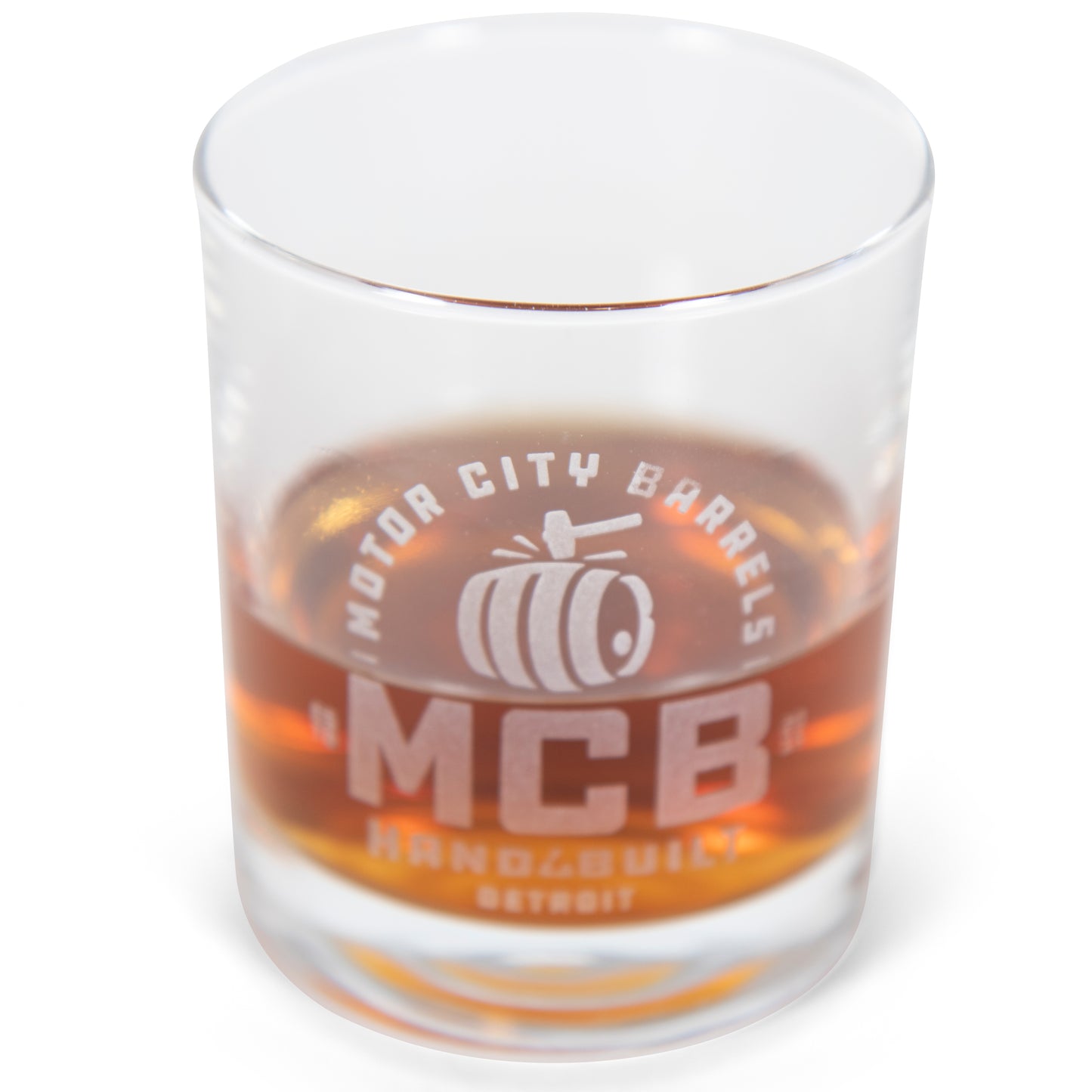 10oz MCB Deep Blast Rocks Glass (Set of 2) - Motor City Barrels