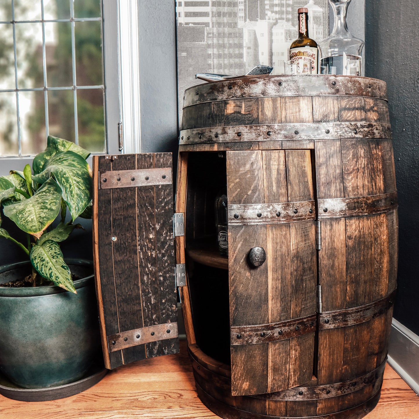 Mash Mountain Cabinet with Doors - Motor City Barrels