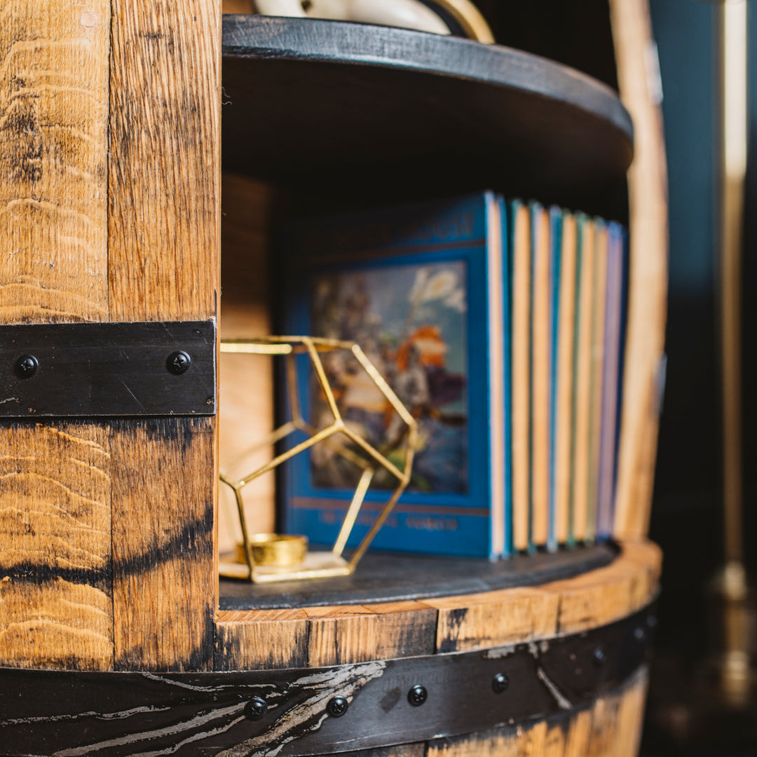 Copper Hill Open Shelf Cabinet - Motor City Barrels