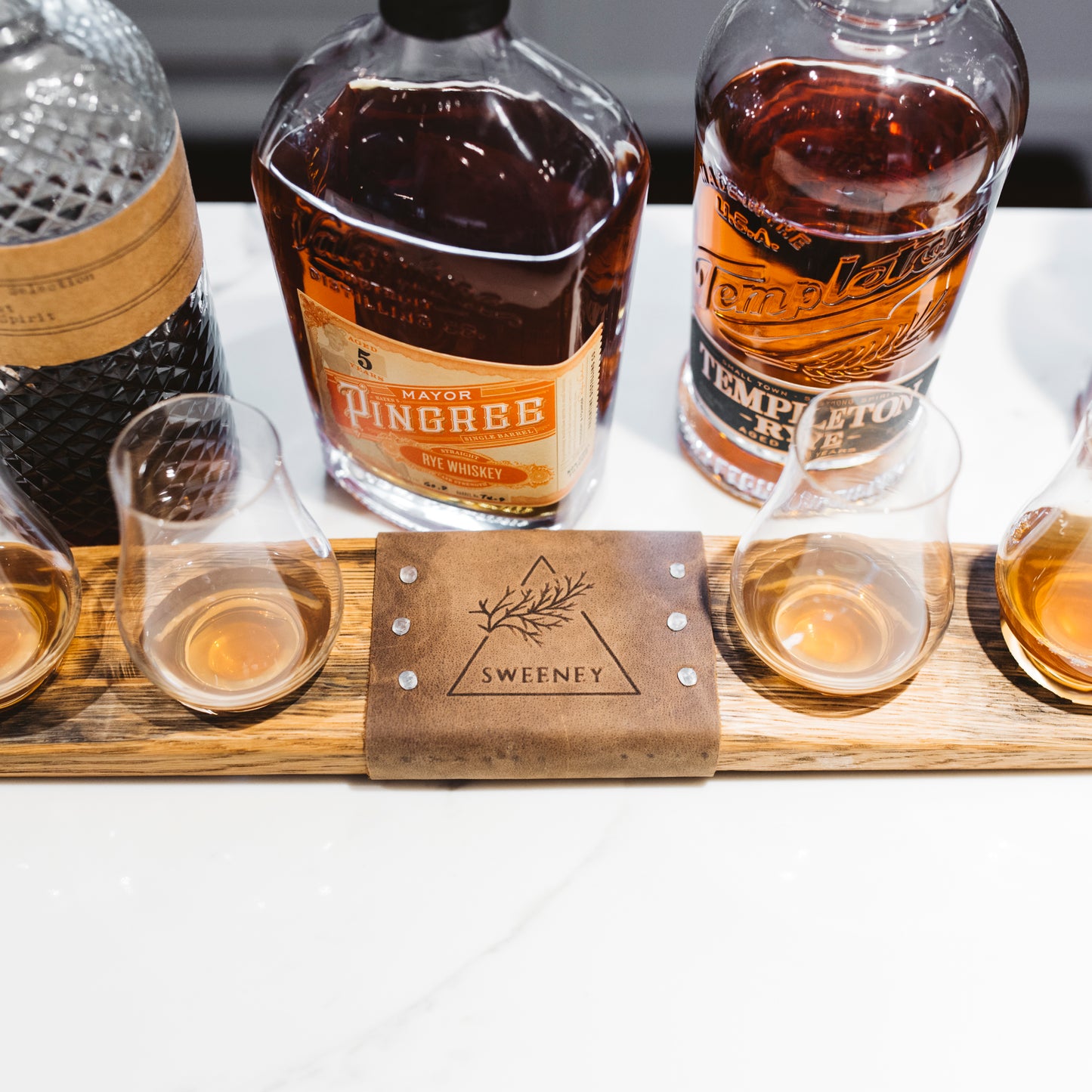 Flight with Dram Glassware (Free Customization) - Motor City Barrels