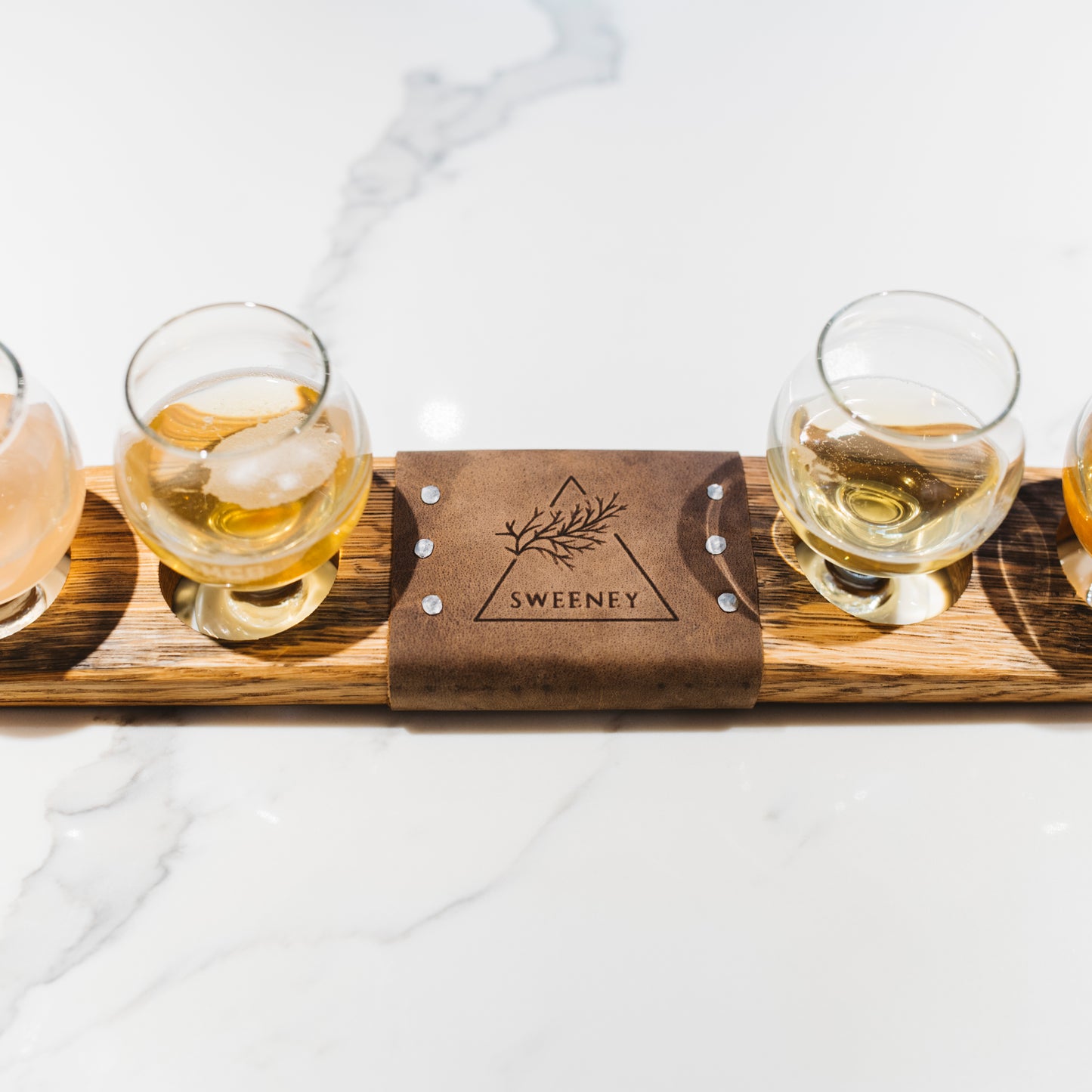 Flight with Tulip Brew Glassware (Free Customization) - Motor City Barrels