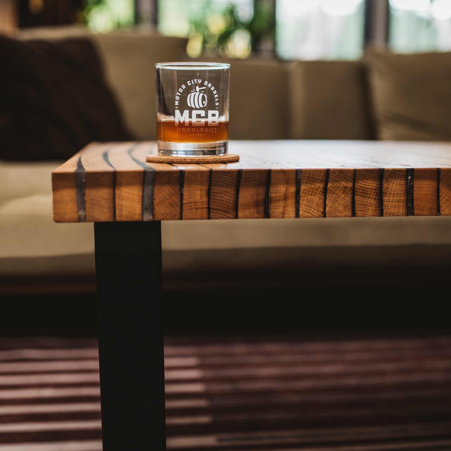 Arc Series Coffee Table - Motor City Barrels