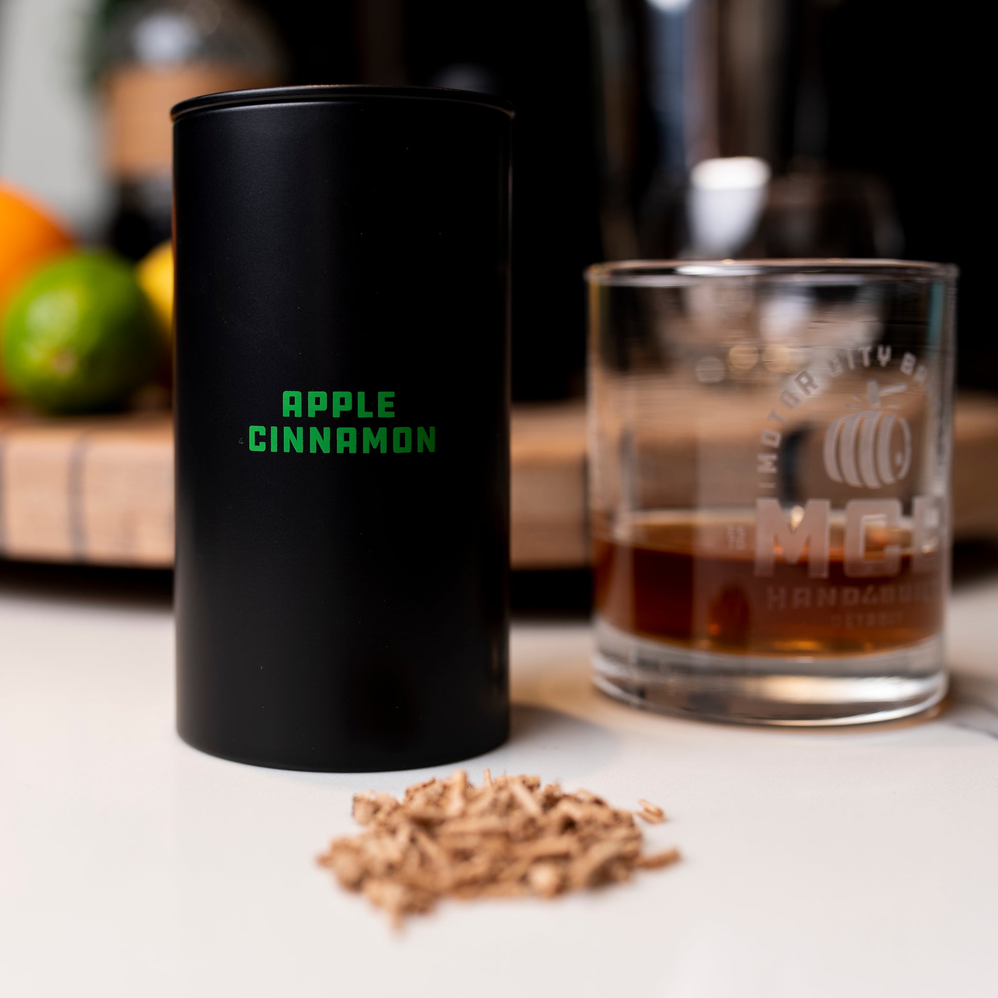 Apple Cinnamon Flavor Smoked Cocktail Wood Chips - Large - Motor City Barrels