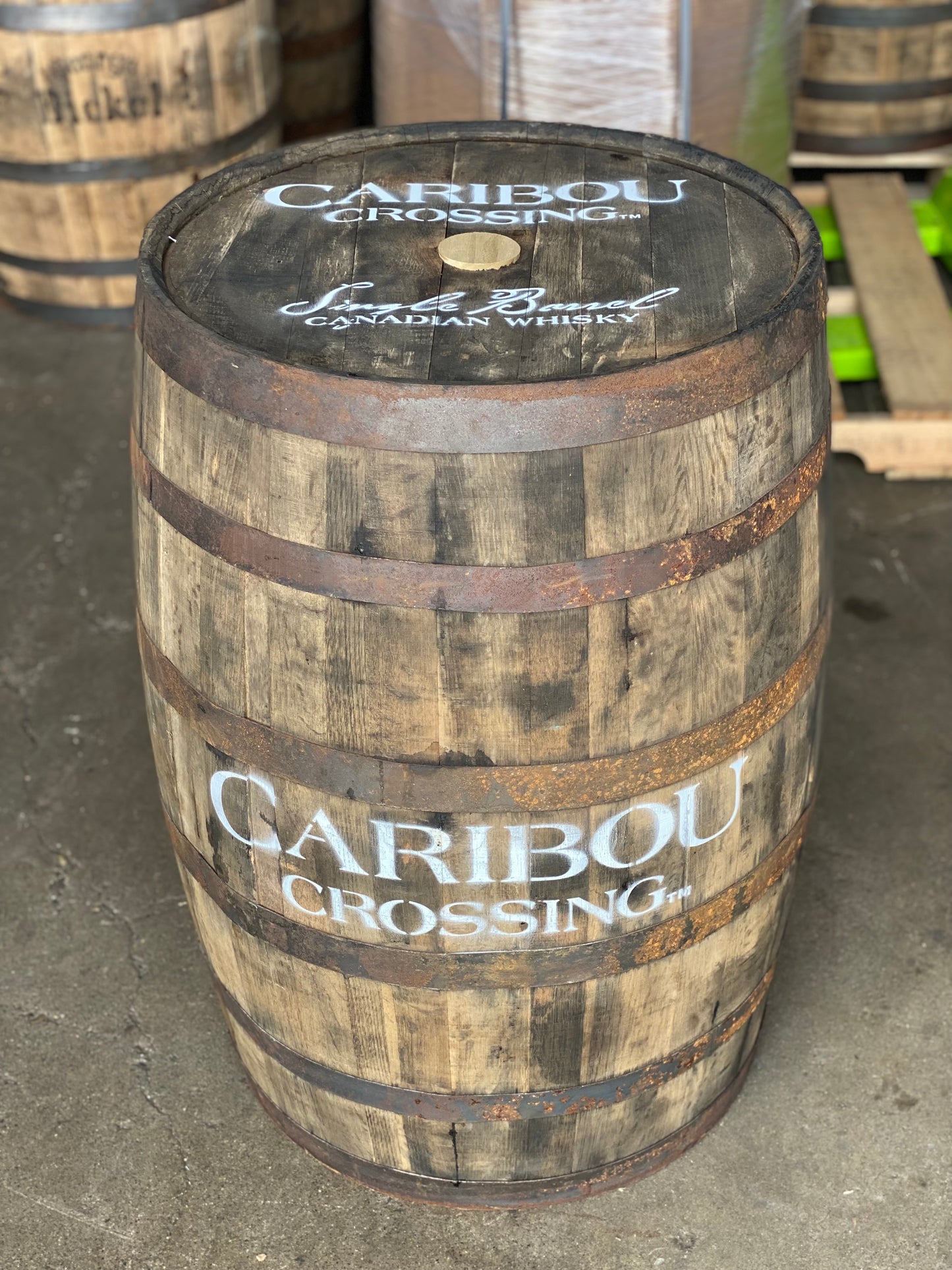 Furniture Grade - Caribou Single Barrel - Canadian Whiskey Barrel 53 Gallon - Motor City Barrels