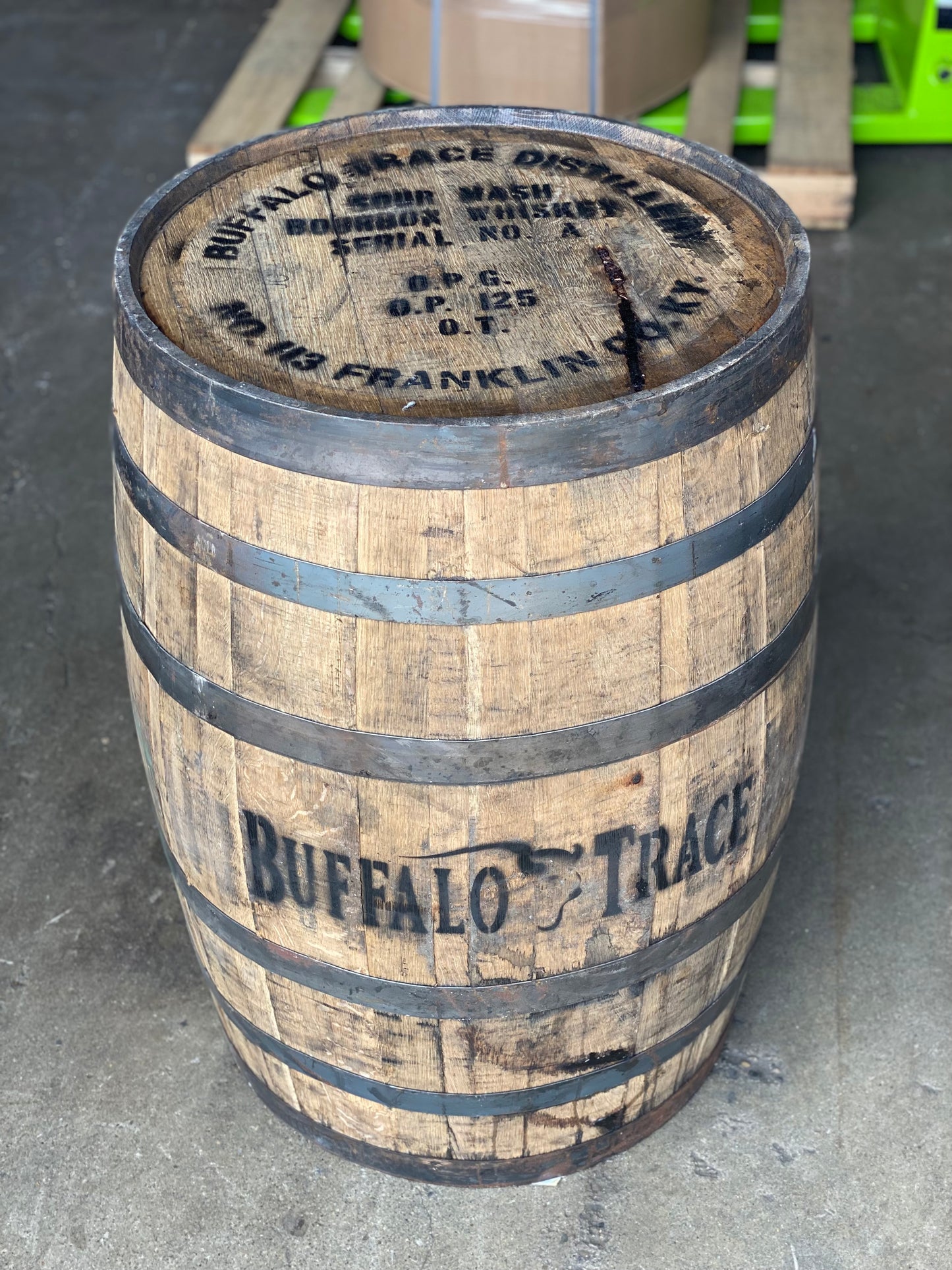 Buffalo Trace Whiskey Barrel Whole Authentic 53 Gallon - Motor City Barrels