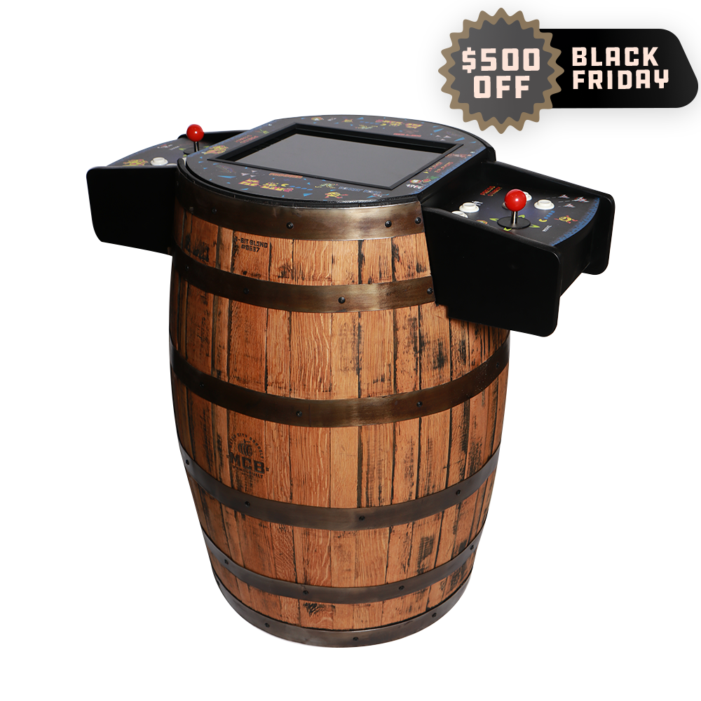 Black Friday: $500 OFF 8-Bit Blend - Whiskey Barrel Arcade - 60 Games in 1