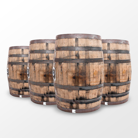 Set of 4 Grade A Whiskey Barrel Whole Authentic 53 Gallon