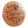 Chicago Design Engraved Whiskey Barrel Head - Motor City Barrels