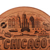 Chicago Design Engraved Whiskey Barrel Head - Motor City Barrels