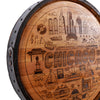 Chicago Design Engraved Whiskey Barrel Cap - Motor City Barrels