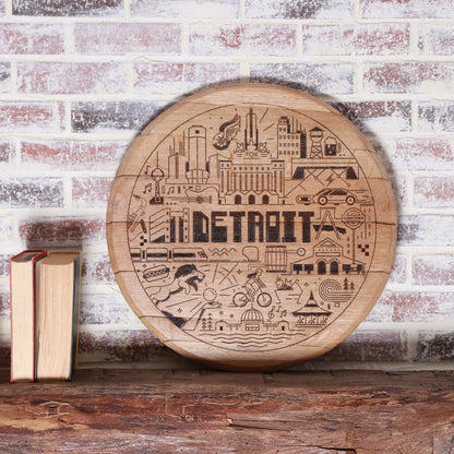 Detroit City Barrel Head - Motor City Barrels