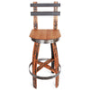 125 PROOF Bar Stool with Swivel Seat - Motor City Barrels
