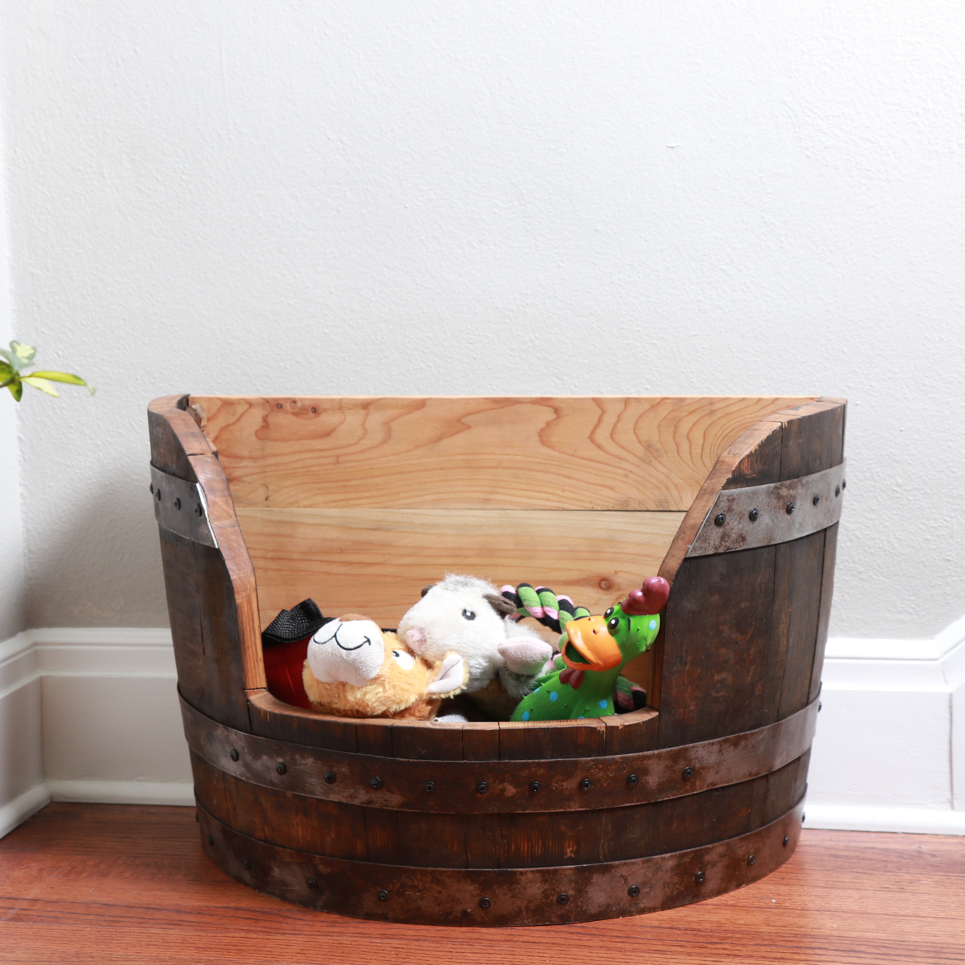Toy Baskets for Large Dogs, Dog Toy Box, Dog Crate Furniture, Dog Toys Box,  Wooden Toy Storage Bins 