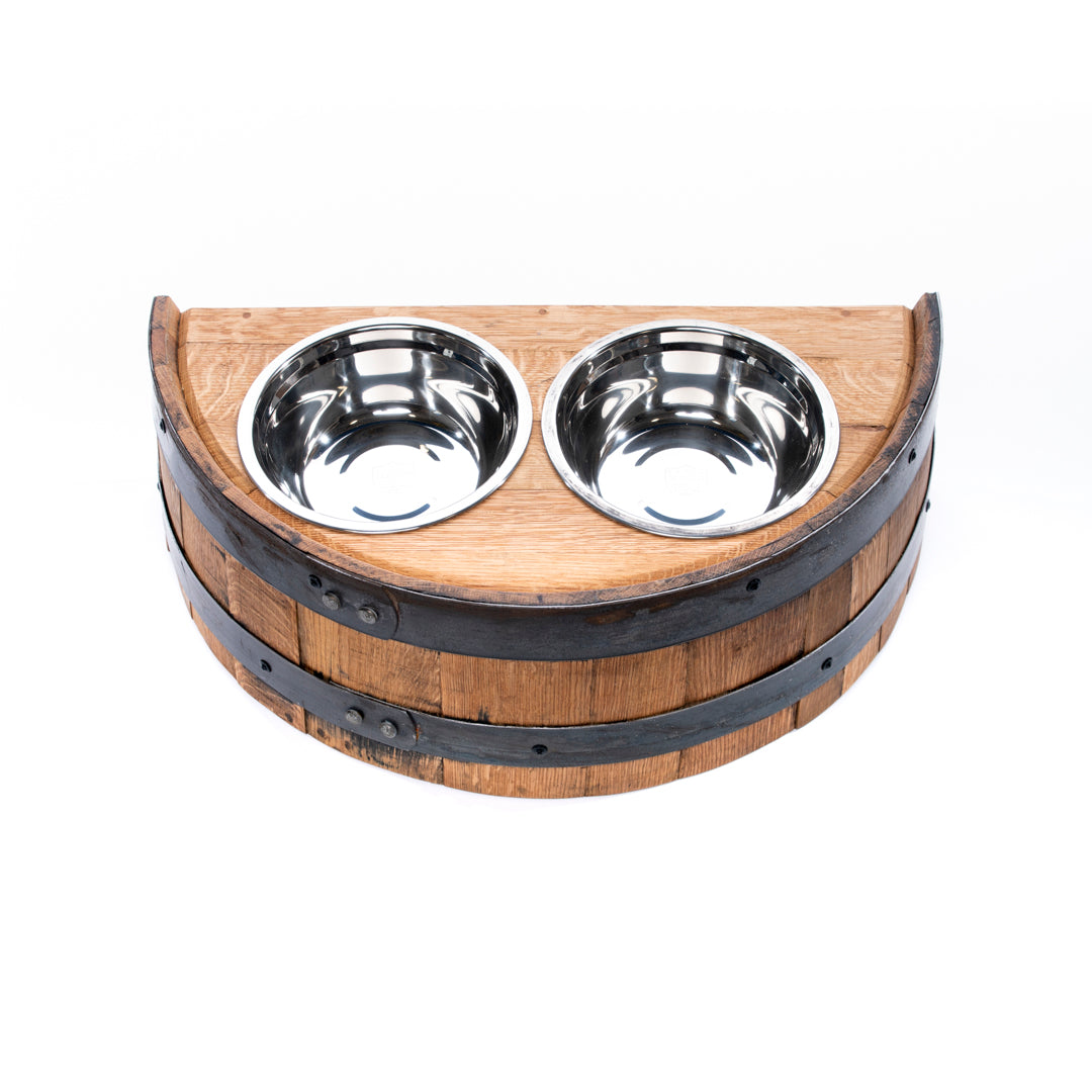 Whiskey Barrel Products for Pets  Raised Pet Feeder - Motor City Barrels