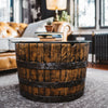 Whiskey Barrel Oak Coffee Table - Motor City Barrels