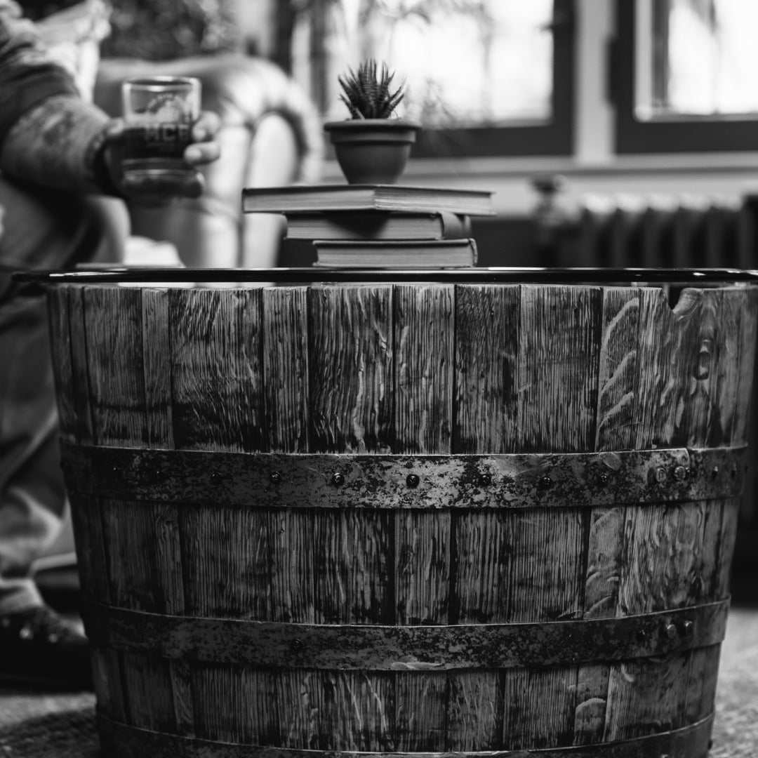 Whiskey Barrel Oak Coffee Table - Motor City Barrels