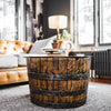Whiskey Barrel Oak Coffee Table - Motor City Barrels