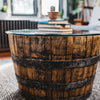 Whiskey Barrel Oak Coffee Table - Motor City Barrels