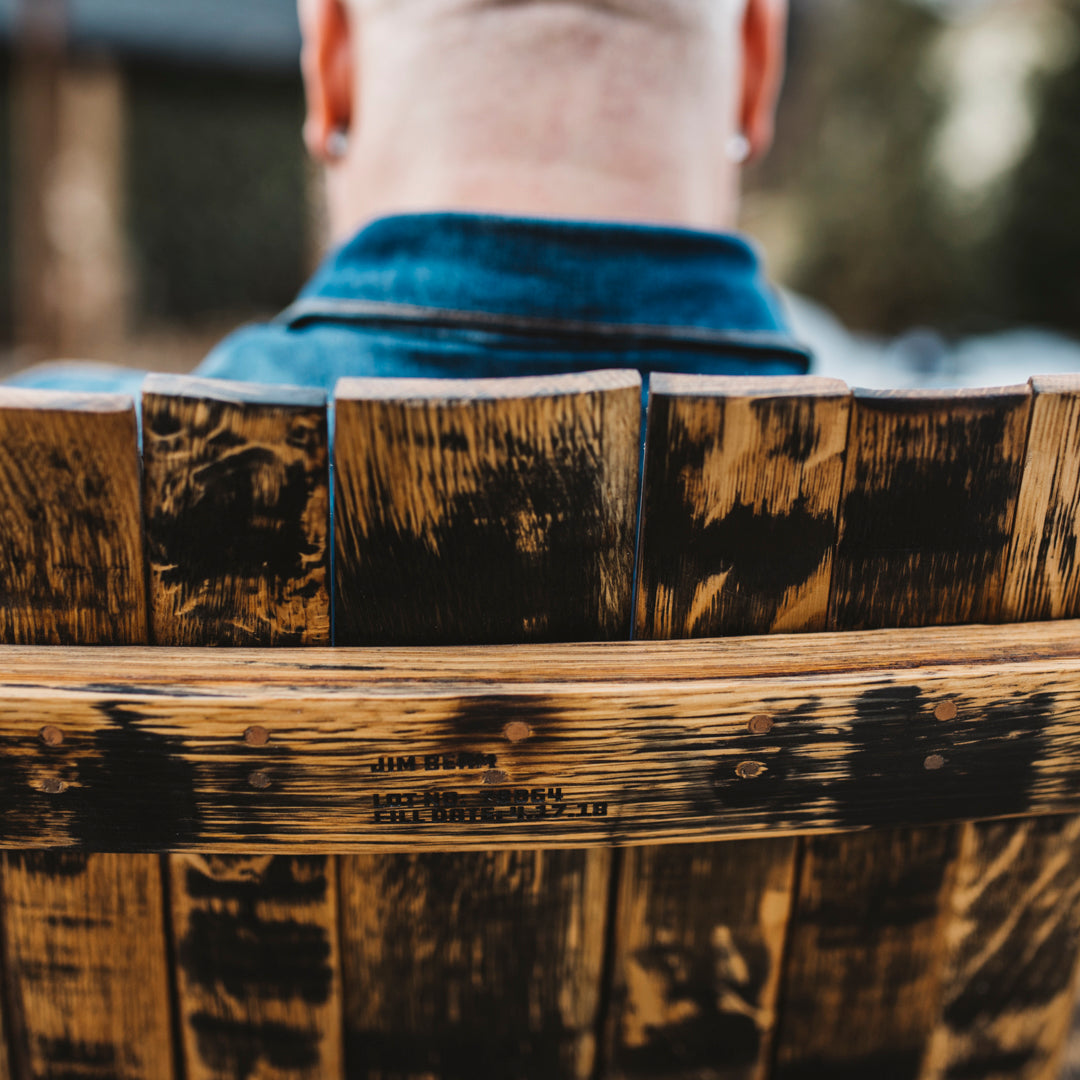 Bourbon barrel rocking discount chair