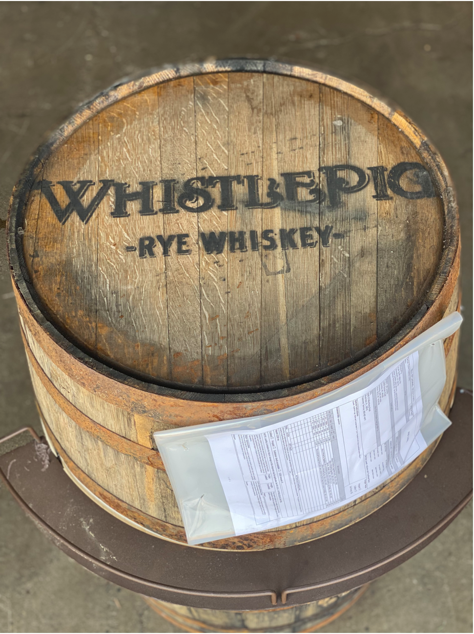 Furniture Grade - Whistle Pig - Rye Whiskey Barrel 53 Gallon - Motor City Barrels